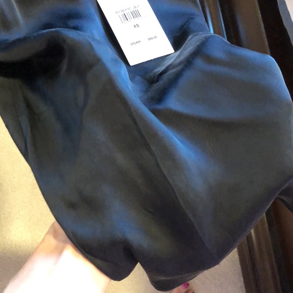 7 for All Mankind Black Silk Cowl Neck Spaghetti Strap Camisole XS Sleeveless - Picture 10 of 11